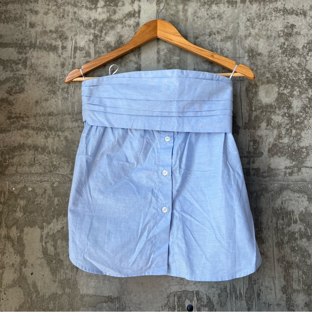 ZARA tube top in light blue